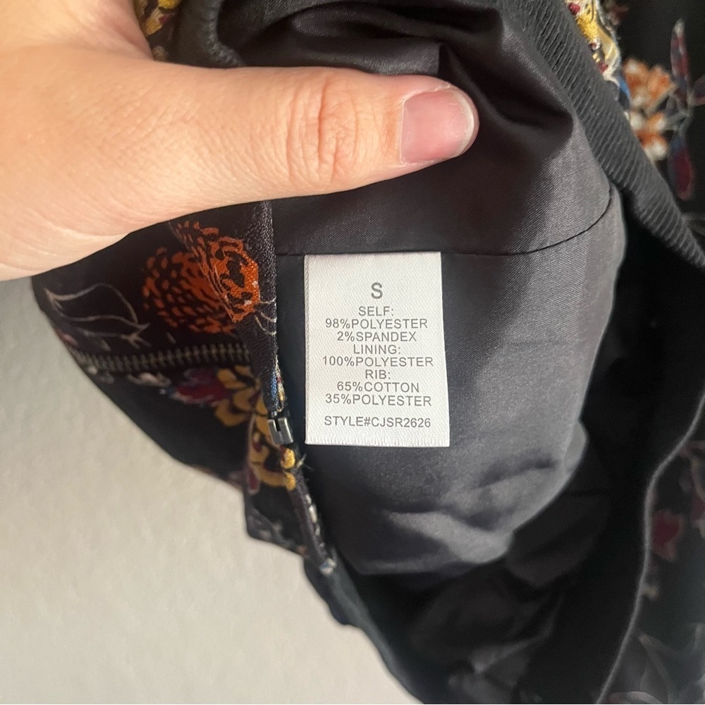 SOPHIE RUE Floral Bomber Jacket Size Small - Picture 9 of 9